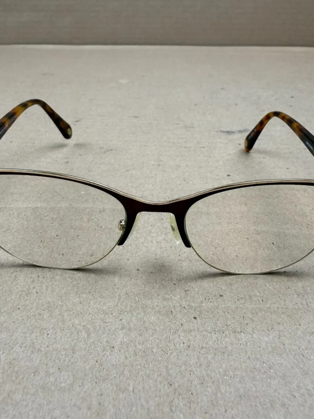 Linda Evans 385 Matte Brown/Gold Eyeglasses Frame Only 54-19 140